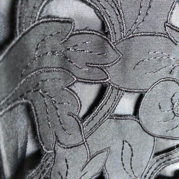 TALBOTS PURE SILK Embroidered LACE MIDi PETITES SKIRT - Picture 8 of 10